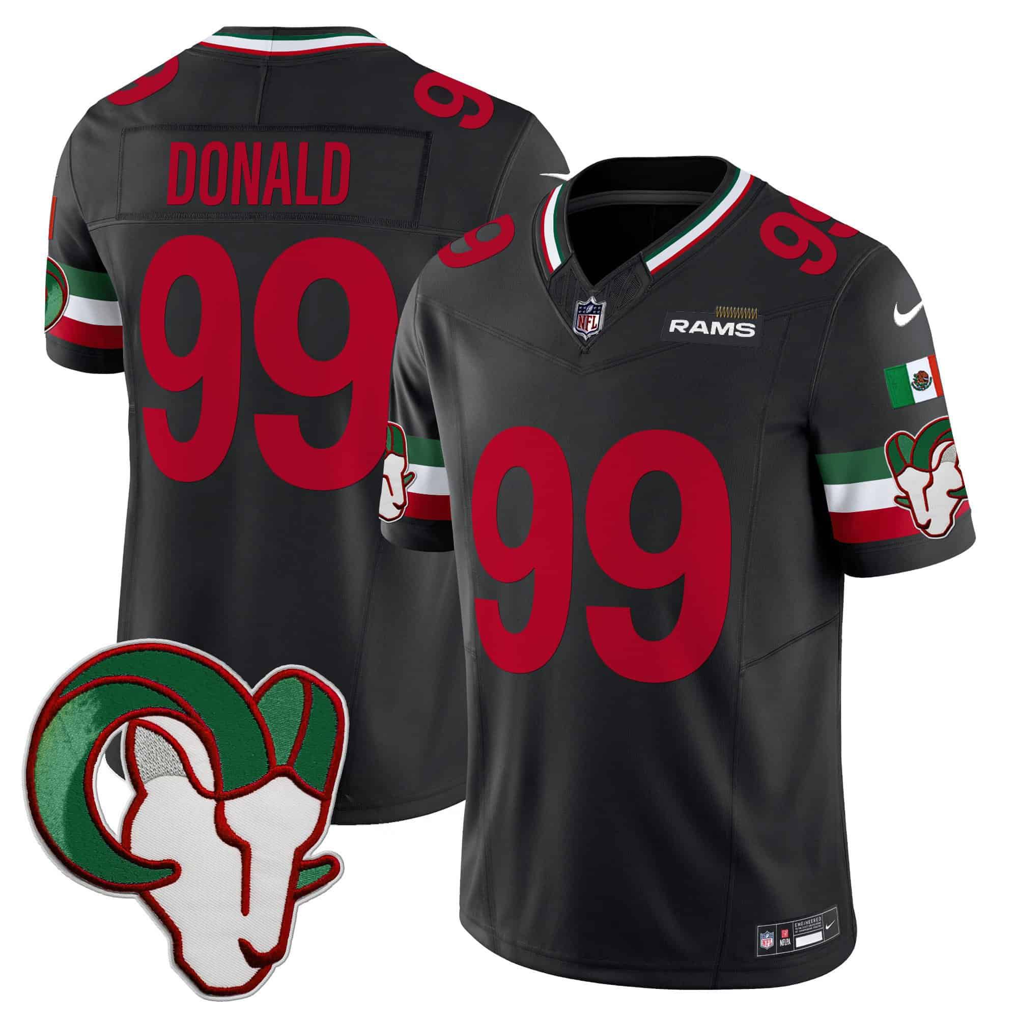 Men Los Angeles Rams #99 Donald Black 2024 Nike Mexico Vapor Limited NFL Jersey